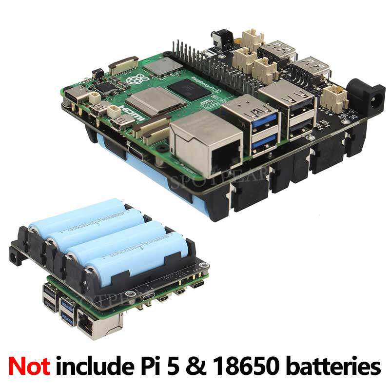 X1202 Raspberry Pi 5 UPS電源管理拡張 - Raspberry Pi Uninterrupted Power Supply Ups 18650 のレビューと価格